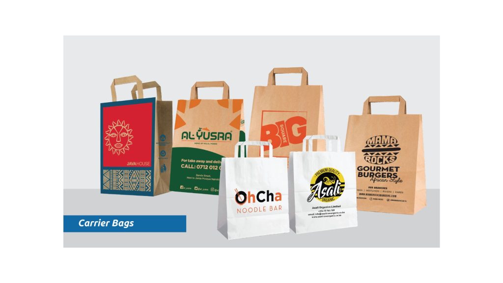 Flat Handle Carrier Bags _Kraft Paper Bags